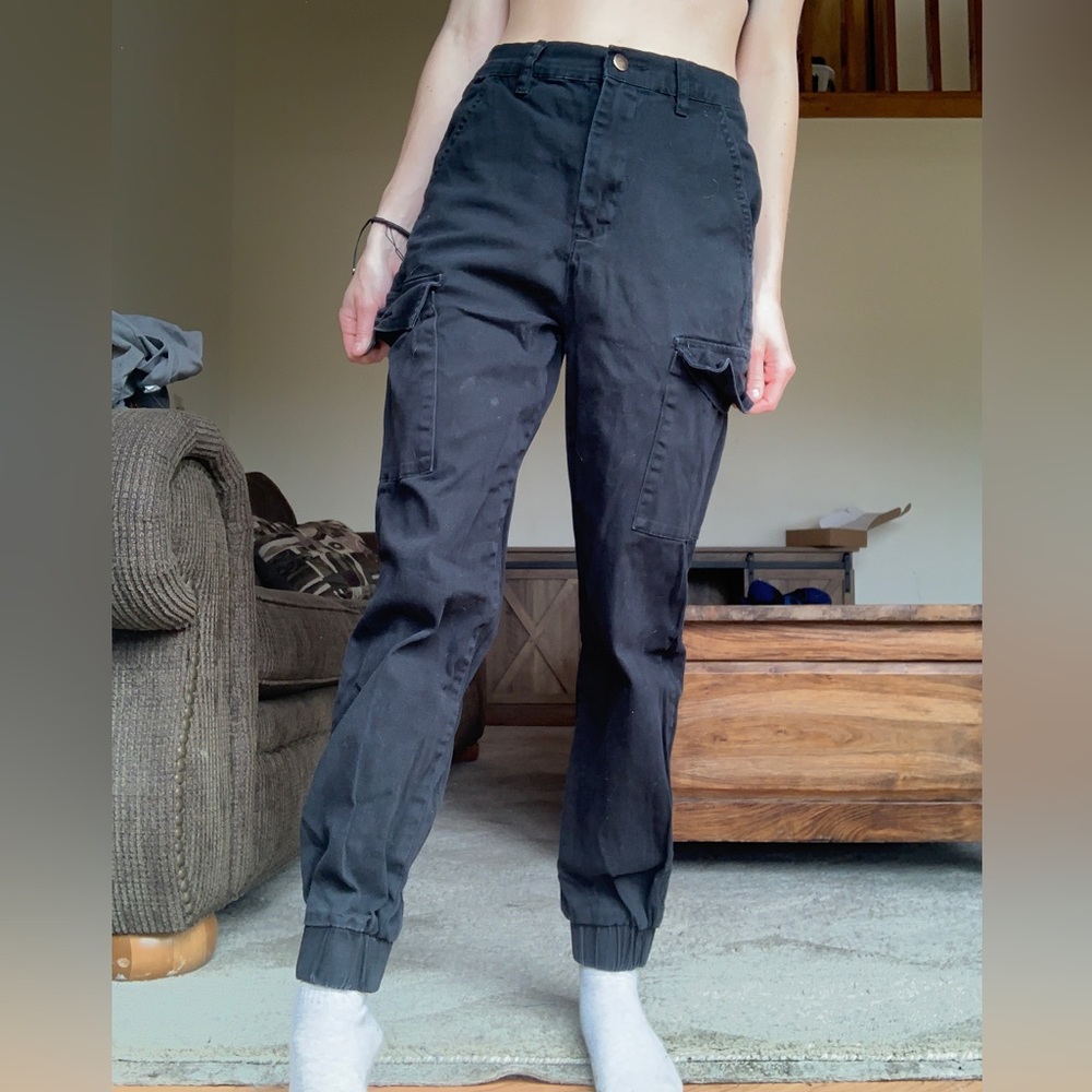 Black cargo pants